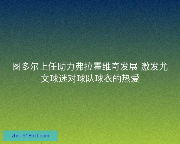 图多尔上任助力弗拉霍维奇发展 激发尤文球迷对球队球衣的热爱